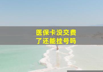 医保卡没交费了还能挂号吗