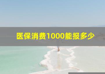 医保消费1000能报多少