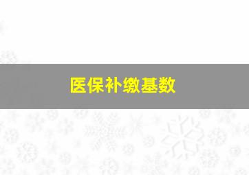 医保补缴基数