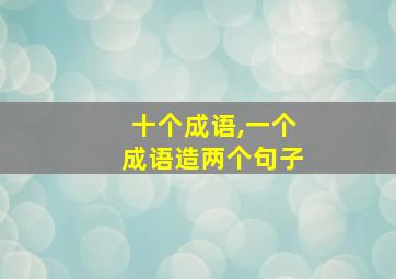 十个成语,一个成语造两个句子