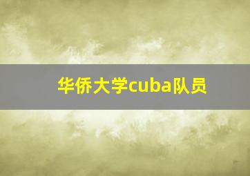 华侨大学cuba队员