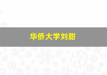 华侨大学刘甜