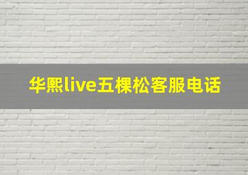 华熙live五棵松客服电话