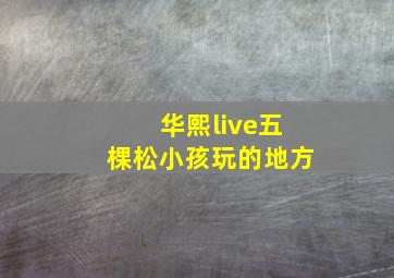 华熙live五棵松小孩玩的地方