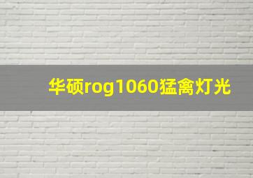 华硕rog1060猛禽灯光