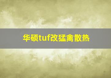 华硕tuf改猛禽散热