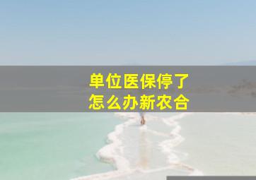 单位医保停了怎么办新农合