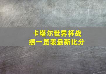 卡塔尔世界杯战绩一览表最新比分