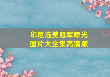 印尼选美冠军曝光图片大全集高清版