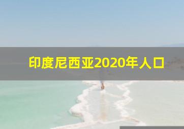 印度尼西亚2020年人口