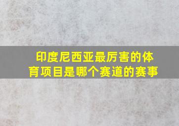 印度尼西亚最厉害的体育项目是哪个赛道的赛事