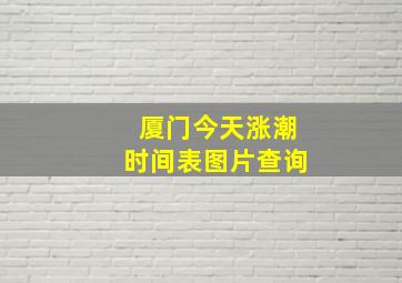 厦门今天涨潮时间表图片查询