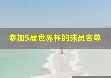 参加5届世界杯的球员名单