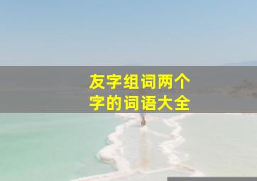 友字组词两个字的词语大全