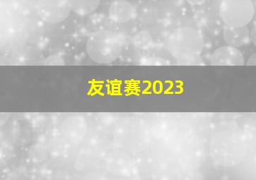 友谊赛2023