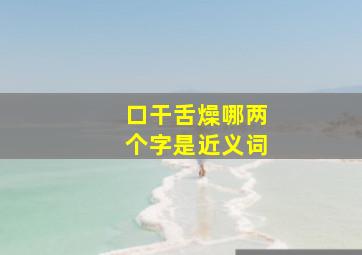 口干舌燥哪两个字是近义词