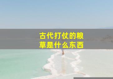 古代打仗的粮草是什么东西