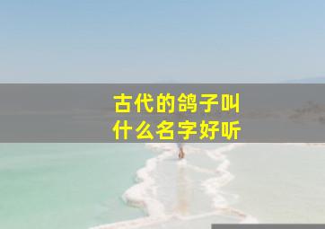 古代的鸽子叫什么名字好听