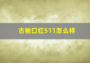 古驰口红511怎么样