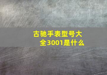 古驰手表型号大全3001是什么