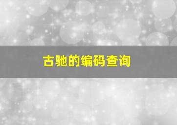 古驰的编码查询