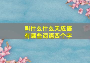 叫什么什么天成语有哪些词语四个字