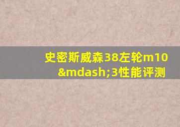 史密斯威森38左轮m10—3性能评测