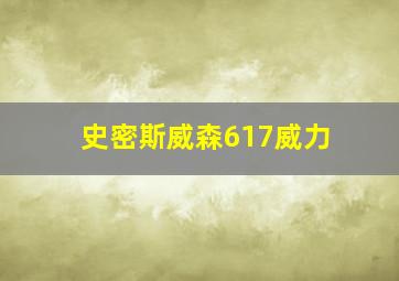 史密斯威森617威力