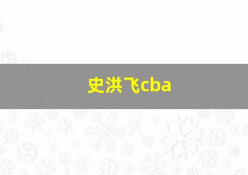 史洪飞cba