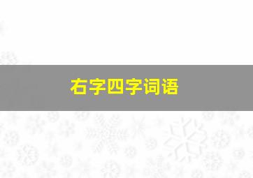 右字四字词语