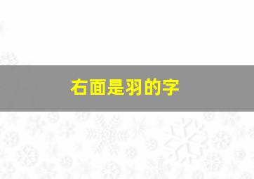 右面是羽的字