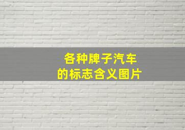 各种牌子汽车的标志含义图片