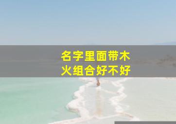 名字里面带木火组合好不好