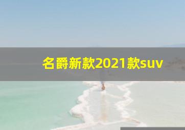 名爵新款2021款suv