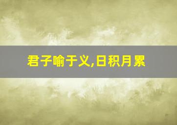 君子喻于义,日积月累