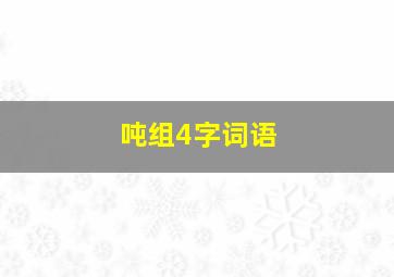 吨组4字词语