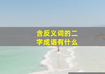 含反义词的二字成语有什么