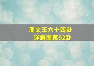 周文王六十四卦详解图第52卦