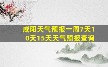 咸阳天气预报一周7天10天15天天气预报查询