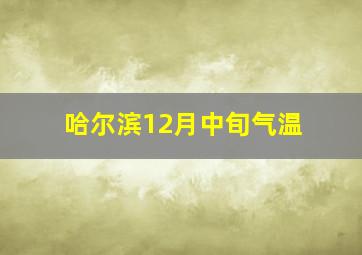 哈尔滨12月中旬气温