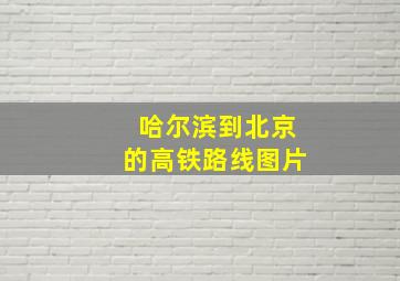 哈尔滨到北京的高铁路线图片