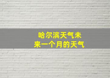 哈尔滨天气未来一个月的天气