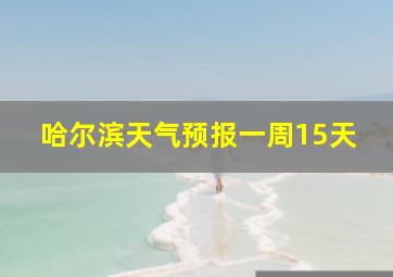 哈尔滨天气预报一周15天