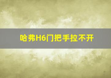 哈弗H6门把手拉不开