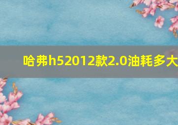 哈弗h52012款2.0油耗多大