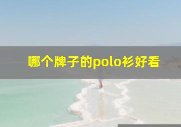 哪个牌子的polo衫好看