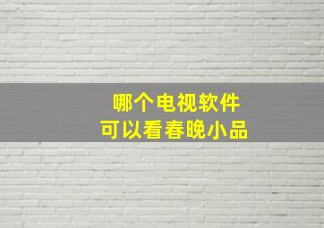 哪个电视软件可以看春晚小品