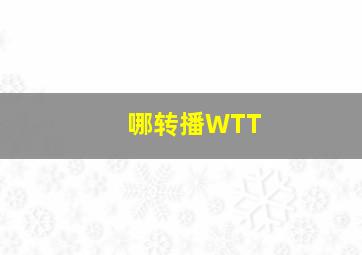 哪转播WTT