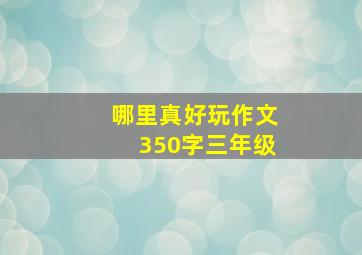 哪里真好玩作文350字三年级