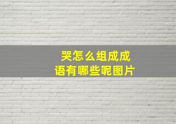 哭怎么组成成语有哪些呢图片